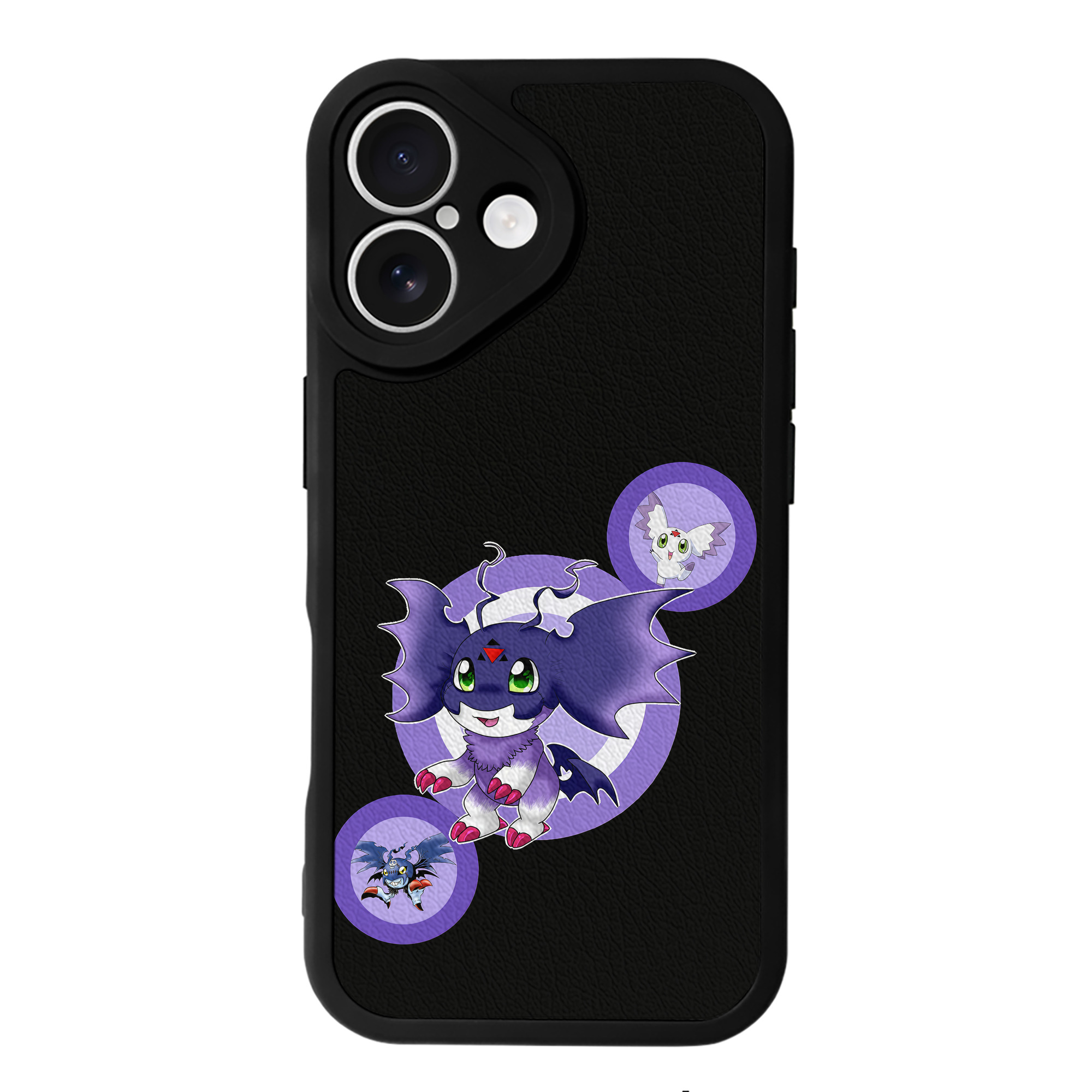 （画像用） Digimon デジタルモンスター/デジモン 【iPhone 16シリーズ対応】シリコンスマホケース（レザー調） 材質：シリコン